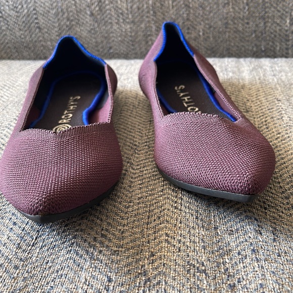 Rothy's The Point Ballet Flats Women’s Deep Purple Textile Size: 9.5 - Picture 11 of 16